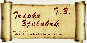 Tripko Bjelobrk vizit kartica